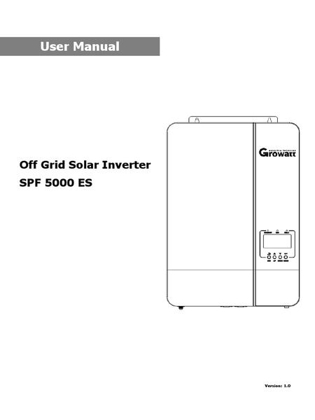 Growatt — SPF 3000–5000 ES · MOD